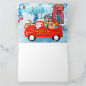 Carte Camion de livraison de Noël de chien Poméranie Nei (Intérieur)