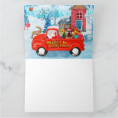 Carte Camion de livraison de Noël de chien Terrier Yorks (Intérieur)