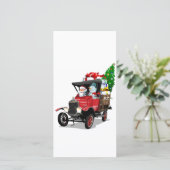 Carte Camion de Noël de dessin animé (Debout devant)