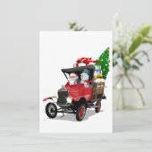 Carte Camion de Noël de dessin animé (Debout devant)