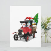 Carte Camion de Noël dessin animé (Debout devant)