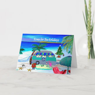 Carte camion de Noël Holiday