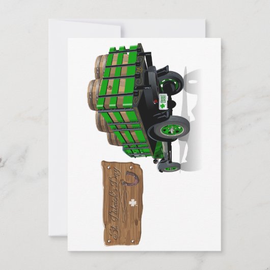 Carte Camion de Noël Saint Patrick Carton vintage (Devant)