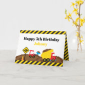 Carte Camion de pompage et crevette Anniversaire (Fleur jaune)
