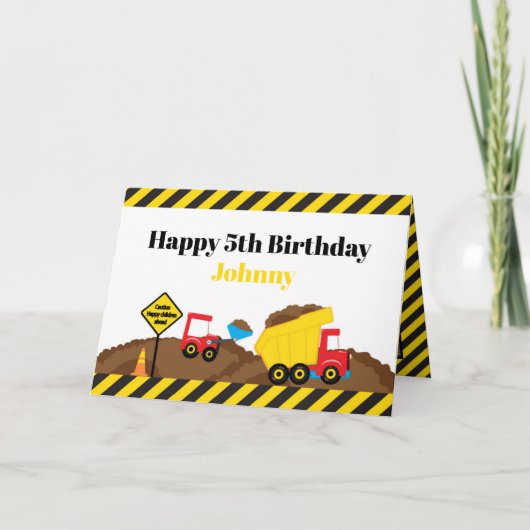 Carte Camion de pompage et crevette Anniversaire (Devant)