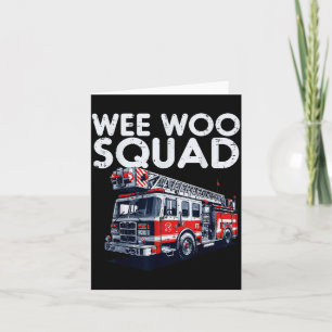 Carte Camion de pompier Wee Woo Équipe Pompiers Hommes G