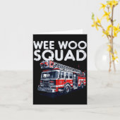 Carte Camion de pompier Wee Woo Squad Pompier Hommes Gar (Fleur jaune)
