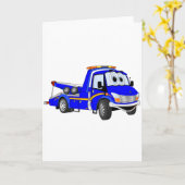 Carte Camion de remorquage de cartons bleus (Fleur jaune)