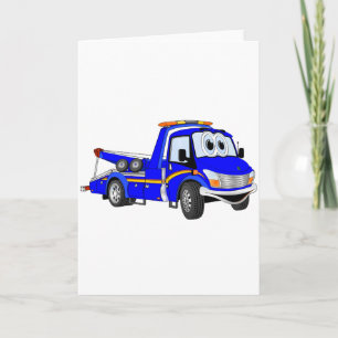 Carte Camion de remorquage de cartons bleus