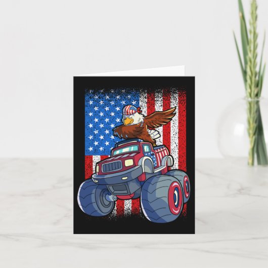 Carte Camion Eagle Monster 4 Juillet Boys American Flag (Devant)