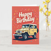 Carte Camion Jaune Joyeux (Fleur jaune)