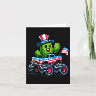 Carte Camion Monstre à Cheval sur Cactus 4 Juillet