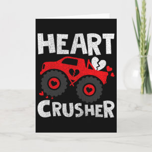 Carte Camion monstre cœur Saint-Valentin