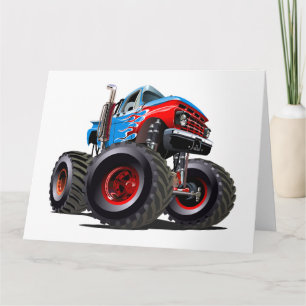 Carte Camion monstre de dessin animé