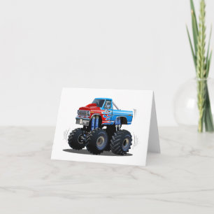 Carte Camion monstre de dessin animé