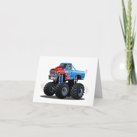 Carte Camion monstre de dessin animé (Devant)