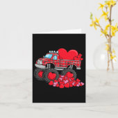 Carte Camion monstre de la Saint-Valentin avec cœurs à c (Fleur jaune)
