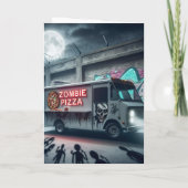 Carte Camion Nourriture Zombie Pizza Pour Halloween (Dos)