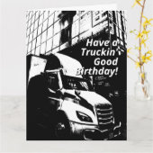 Carte Camion Posterisé en noir et blanc (Fleur jaune)