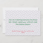 Carte Camion Rouge Arbre de Noël Chiens À cheval Noël (Dos)