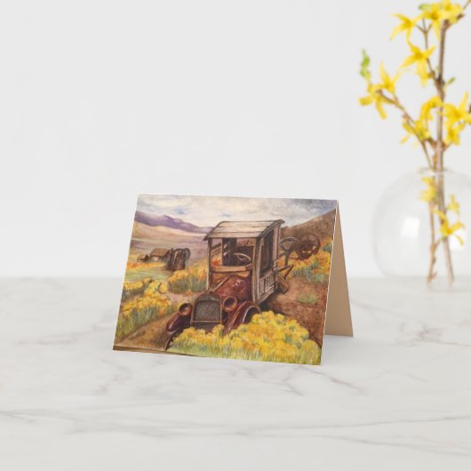 Carte Camion rouillé (Fleur jaune)