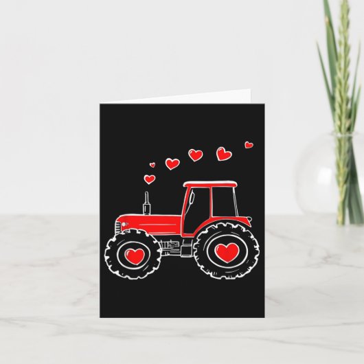 Carte Camion tracteur mignon de la Saint-Valentin bébé t (Devant)