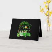 Carte Camion vert de la Saint-Patrick sous l'arbre du Co (Fleur jaune)