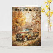 Carte Camion vintage (Fleur jaune)