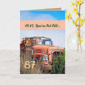 Carte Camion vintage 87A de joyeux (Fleur jaune)