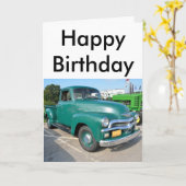 Carte Camion vintage de Chevrolet (Fleur jaune)