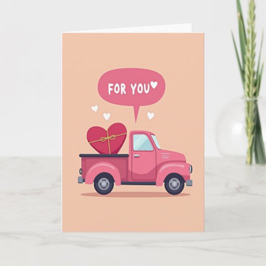 Carte Camion Vintage Pour Vous (Devant)