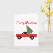 Carte Camionnette Sapin de Noël (Fleur jaune)