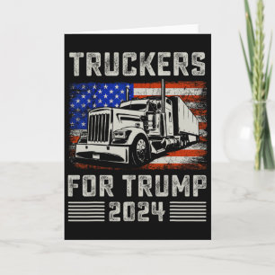 Carte Camionneurs Pour Trump Drapeau Américain - Trump V