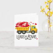 Carte Camions à bascule de la Saint-Valentin pour tout-p (Fleur jaune)