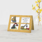 Carte Camions de 1er anniversaire de Grandson (Fleur jaune)