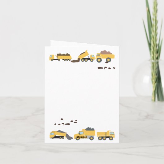 Carte Camions de construction Camions de construction Jo (Dos)