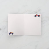 Carte Camions Monster Colorés Racing Enfants Motif (Intérieur)