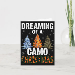 Carte Camo Arbres De Noël Pour Hommes Rêvant De Camo Chr
