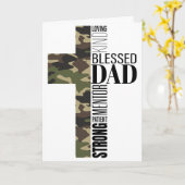 Carte Camo Cross : La force d'un père (Fleur jaune)