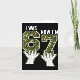 Carte Camo Drôle 6 7 Anniversaire Anniv