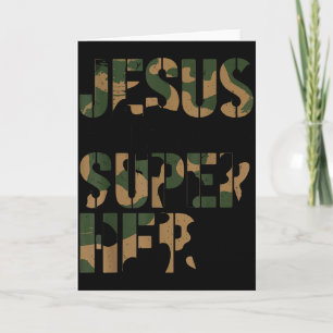 Carte Camo Jésus est mon super-héros tout-petits camoufl