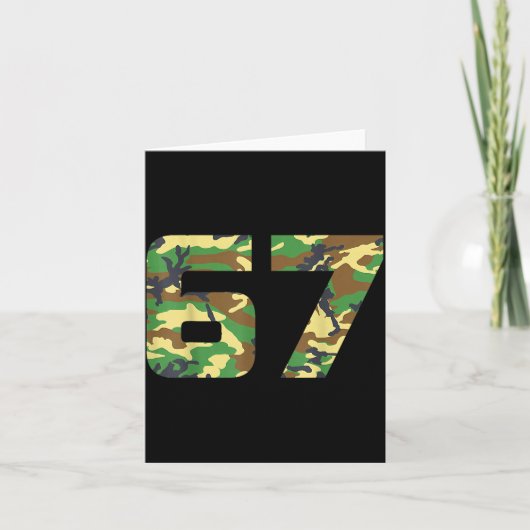 Carte Camo Number 6 7 Funny Meme Costume Six Seven Hunte (Devant)