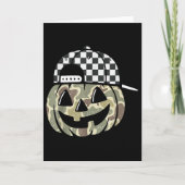 Carte Camo Pumpkin Jack O Lantern Face Camouflage Hallow (Devant)