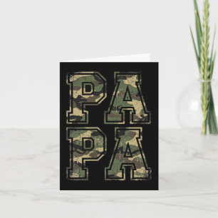 Carte Camo Rétro Papa Poc Camouflage Papa Fête des Pères