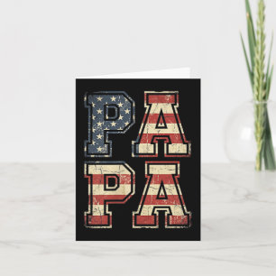 Carte Camo Rétro Papa Poc Drapeau Américain Papa Fête De