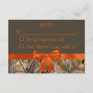 Carte Camo RSVP