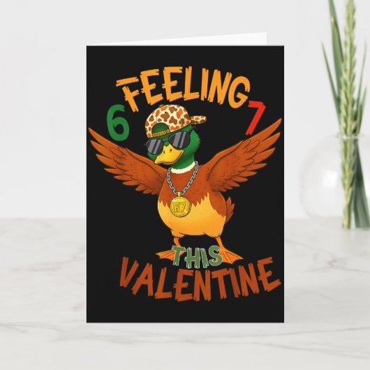 Carte Camo Six Seven Bruh Saint-Valentin 67 Chasse aux c (Devant)