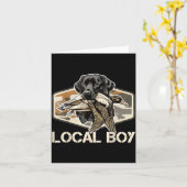 Carte Camo Southern Local Boy Duck Hunting Black Lab Out (Fleur jaune)