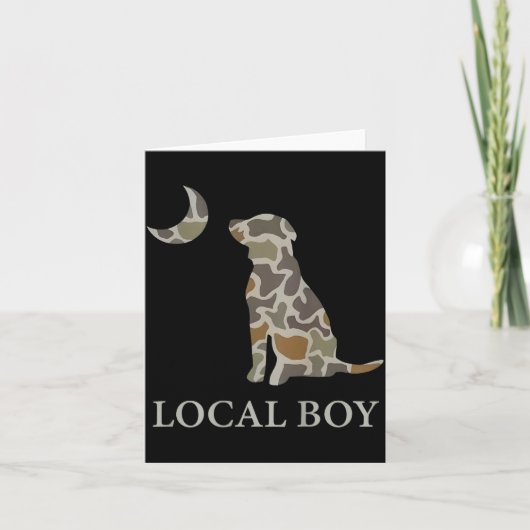 Carte Camo Southern Local Boy Duck Hunting Black Lab Out (Devant)