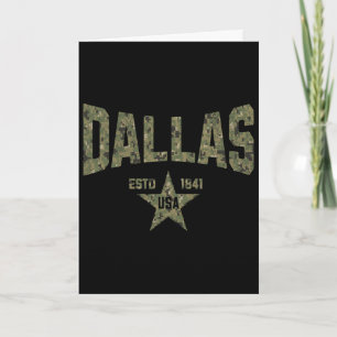 Carte Camo Souvenir États-Unis Étoile Dallas Texas
